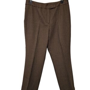 David N Women's Brown Houndstooth Trousers Sz 16